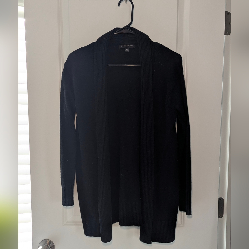 Banana Republic Black Open-Front Sweater
